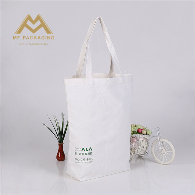 printed cotton canvas tote bag fashion design with drawstring