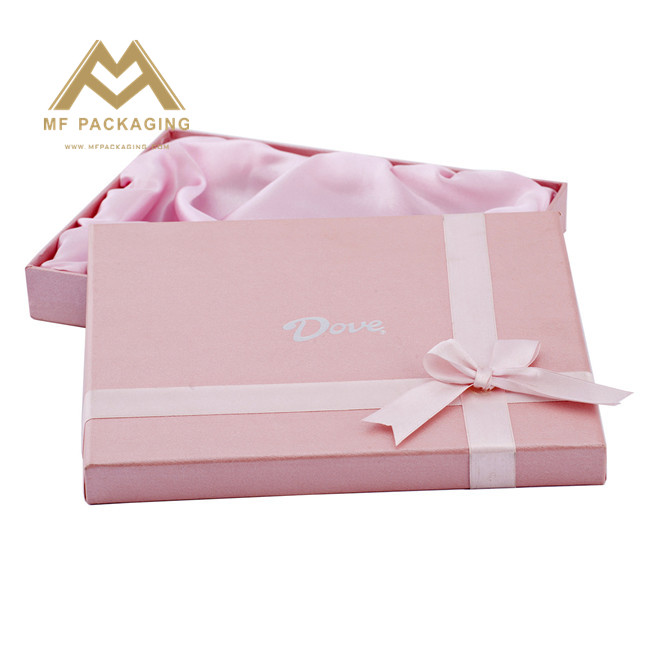 fancy art paper cardboard gift box factory with ribbon as